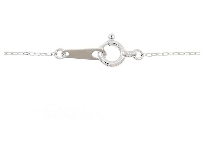 Autre Marque Colar de ouro branco K10 e diamantes - vista 5