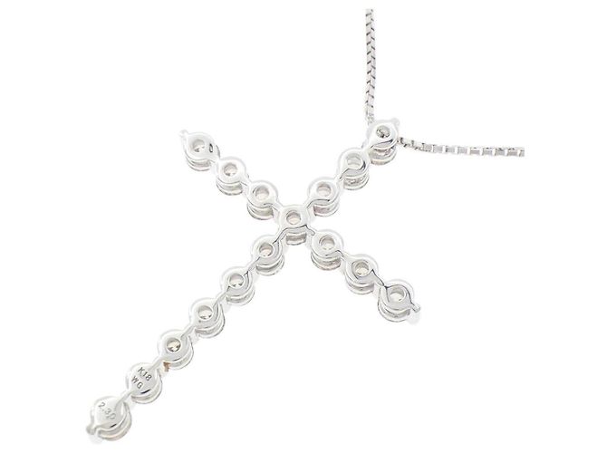 Autre Marque Collana in oro bianco Au750 e diamanti - vista 4