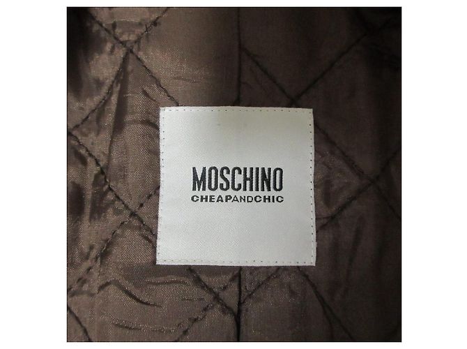 Moschino Cheap And Chic Check Single Trench Coat - vista 3