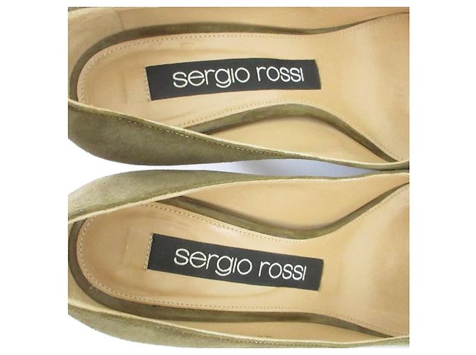 Autre Marque Escarpins à bout pointu en daim Sergio Rossi - vue 5