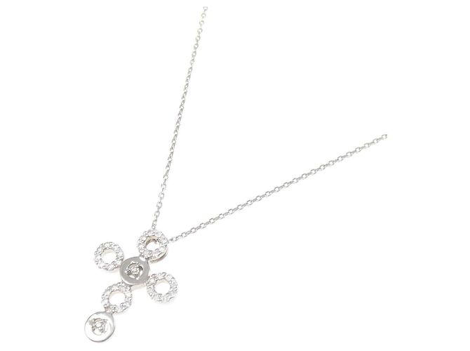 Autre Marque Collana in oro bianco 10K e diamanti - vista 2