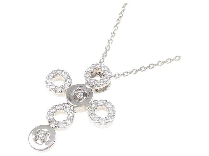 Autre Marque Collana in oro bianco 10K e diamanti - vista 3