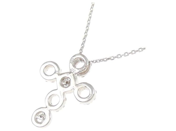 Autre Marque Collana in oro bianco 10K e diamanti - vista 4