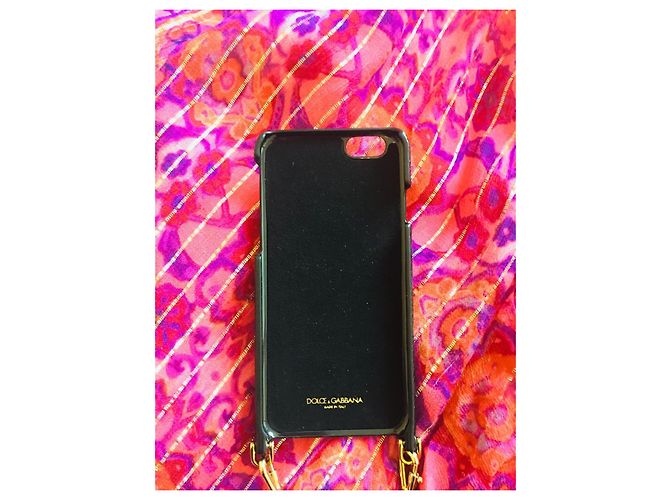 Dolce & Gabbana iPhone case adorned with flowers and black crystals - view 13