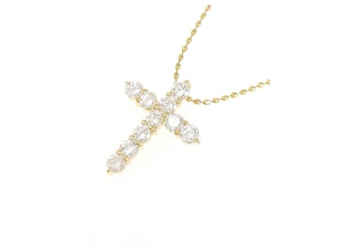 Autre Marque Collana Croce Diamanti Au750 - vista 3