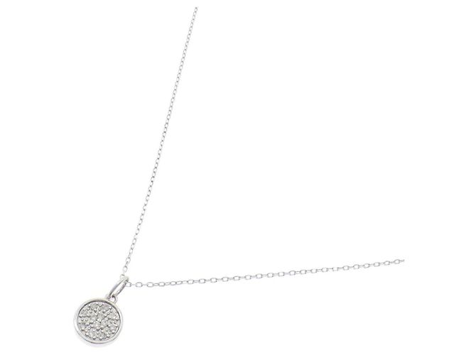 Autre Marque Collana in oro bianco K10 e diamanti - vista 2