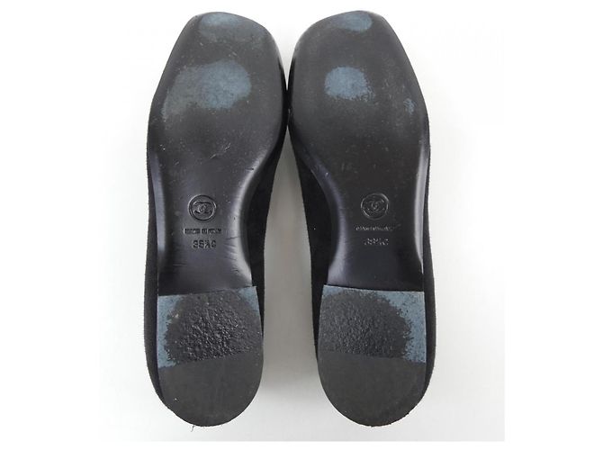 Ballerine Chanel in camoscio, pelle di capretto, velluto e vernice - vista 4