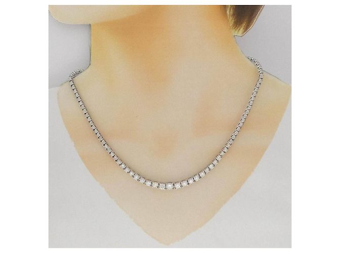 Autre Marque Collar de Pt850 y diamantes - vista 6