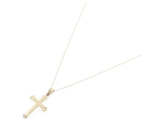 Autre Marque Collana Croce in Oro Giallo 14K e Oro Bianco - vista 2