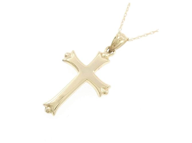 Autre Marque Collana Croce in Oro Giallo 14K e Oro Bianco - vista 3