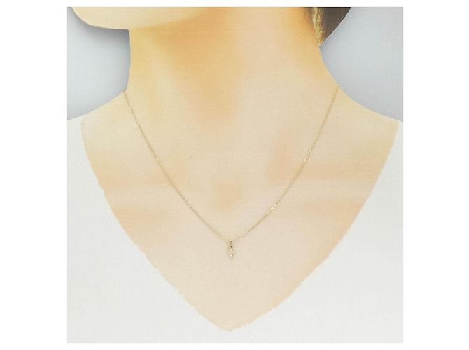 Autre Marque Collana K10 Pink Gold Diamante - vista 6
