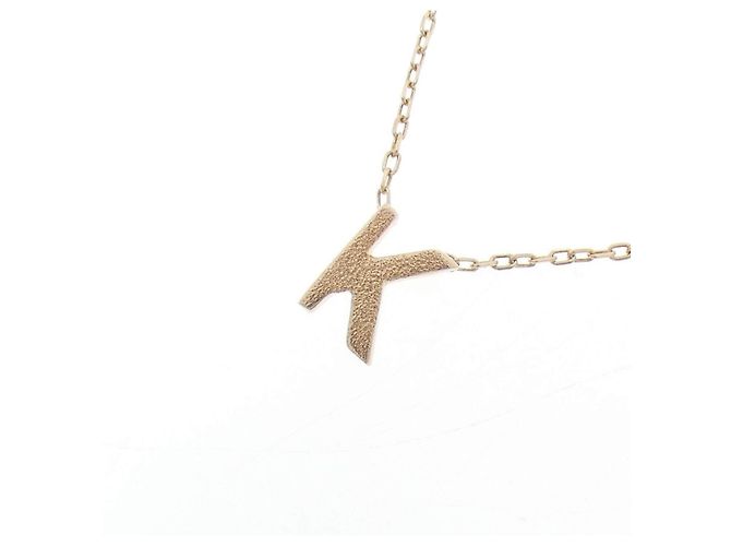 Autre Marque K10 Gelbgold Initial K Diamant-Halskette - Ansicht 3