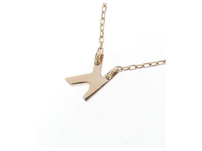 Autre Marque K10 Gelbgold Initial K Diamant-Halskette - Ansicht 4