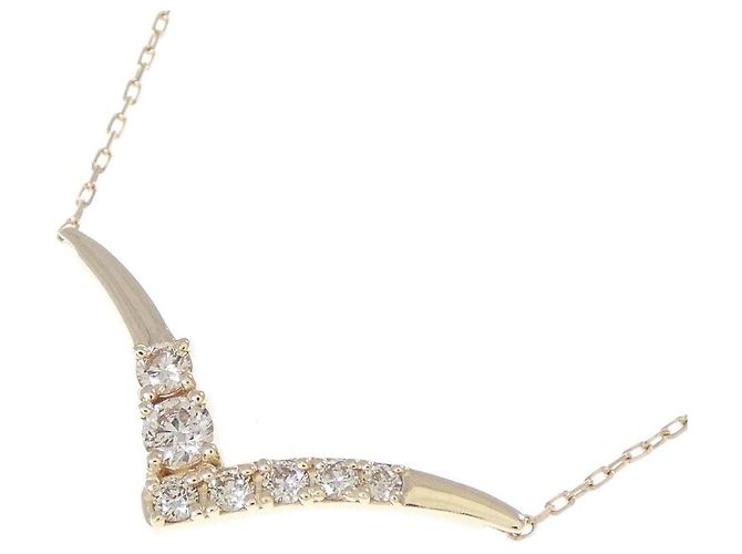 Autre Marque Collar de oro amarillo K10 y diamantes - vista 3