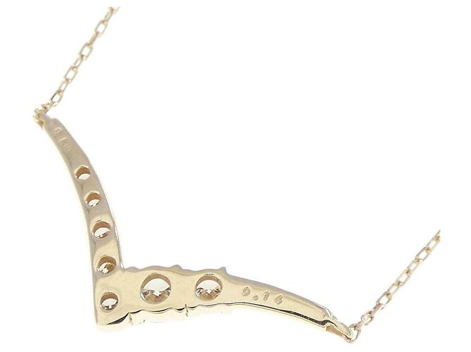 Autre Marque Collar de oro amarillo K10 y diamantes - vista 4