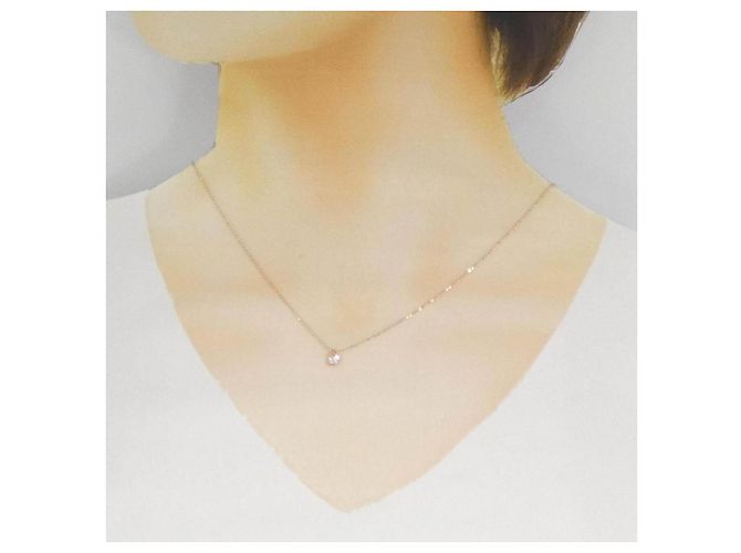 Autre Marque Collar K10 Pink Gold Diamond - vista 6