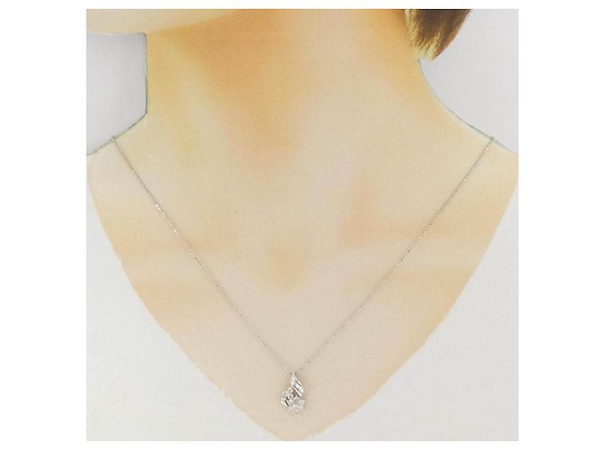 Autre Marque Collana in oro bianco Au750 e diamanti - vista 6