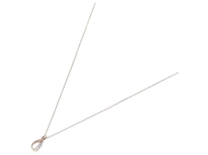 Autre Marque K10 Roségold Diamantenhalskette - Ansicht 2