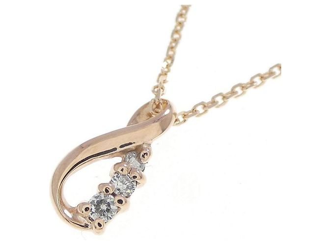 Autre Marque K10 Roségold Diamantenhalskette - Ansicht 3