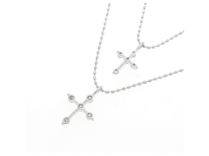Autre Marque Collana Croce Diamanti Au750 - vista 4