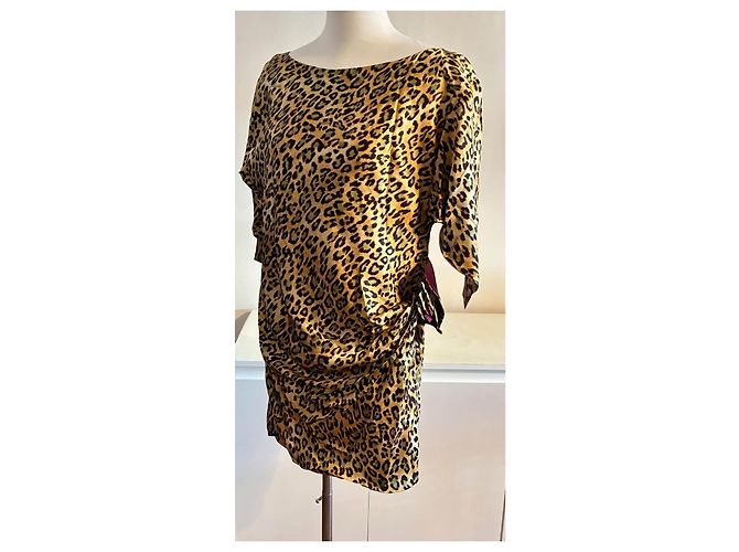 Just Cavalli Roberto Cavalli Seidenkleid mit Leoparden-Print - Ansicht 7