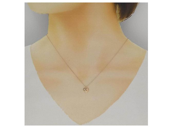 Autre Marque Collana K10 Pink Gold Diamond - vista 6
