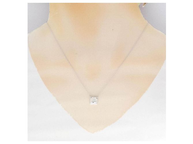 Autre Marque Collana in oro bianco 750 e diamanti - vista 6