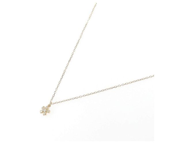 Autre Marque Collana Au750 Fiore e Diamanti - vista 2
