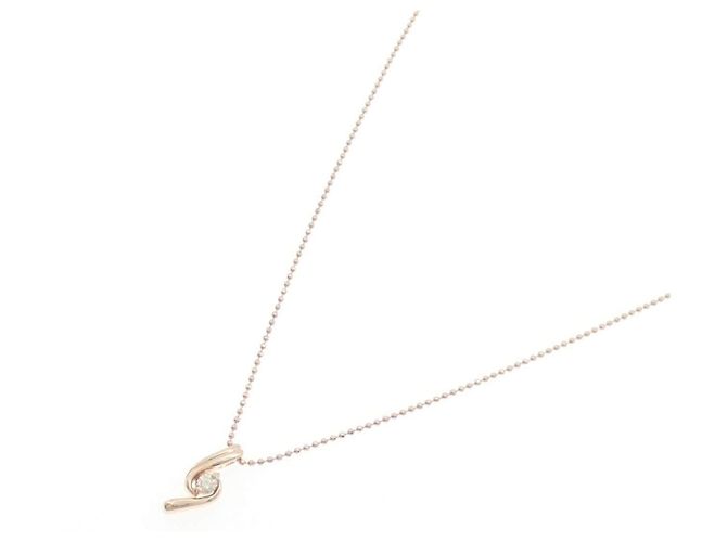 Autre Marque Collana in oro rosa K10 e diamanti - vista 2