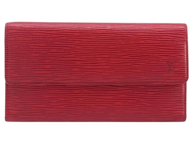 LOUIS VUITTON Epi Porte Tresor International Wallet Red M63387 LV - vista 13