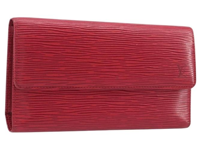 LOUIS VUITTON Epi Porte Tresor International Wallet Red M63387 LV - vista 22