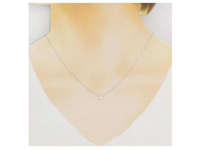 Autre Marque Collana in oro bianco Au750 e diamanti - vista 6