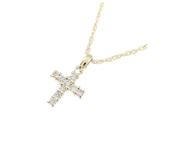 Autre Marque Collana Croce Diamanti Au750 - vista 3