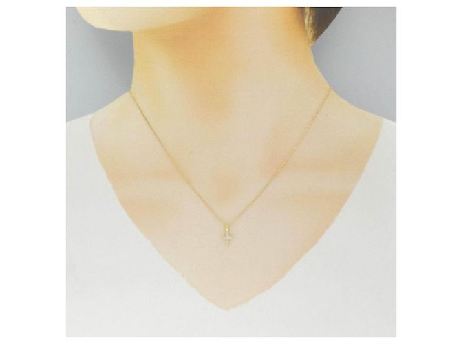 Autre Marque Collana Croce Diamanti Au750 - vista 6