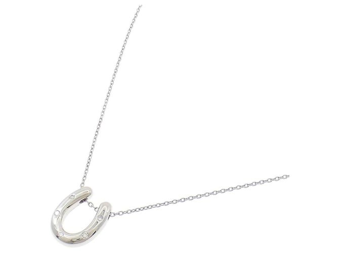 Autre Marque Collana Horseshoe in Diamanti Pt900 Pt850 - vista 2