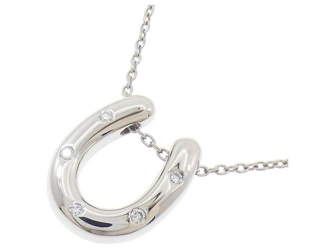 Autre Marque Collana Horseshoe in Diamanti Pt900 Pt850 - vista 3