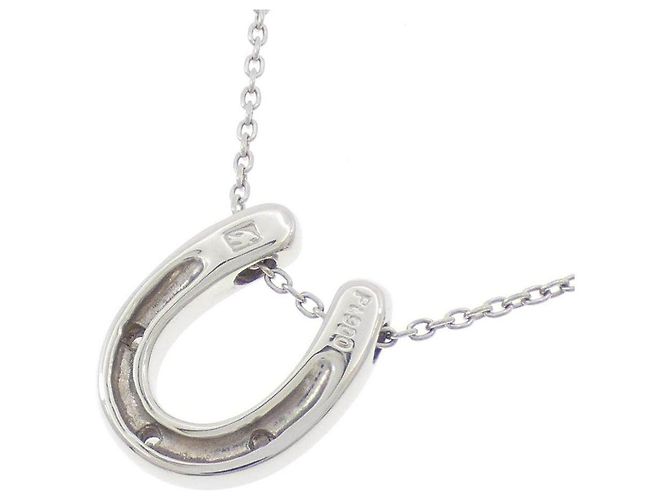 Autre Marque Collana Horseshoe in Diamanti Pt900 Pt850 - vista 4