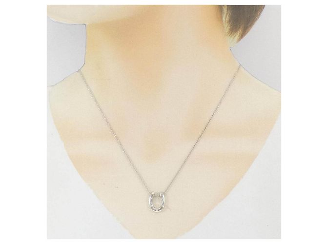 Autre Marque Collana Horseshoe in Diamanti Pt900 Pt850 - vista 6