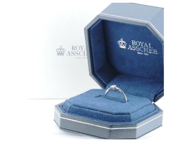 Autre Marque Anel de Diamante Royal Asscher Pt950 - vista 6