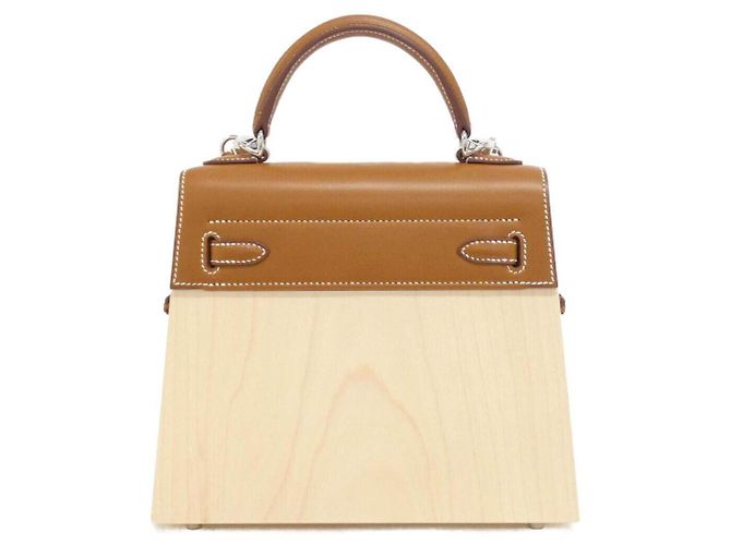 Hermès Borsa Hermes Perspective Cavalier Kelly22 Wood Barenia - vista 2
