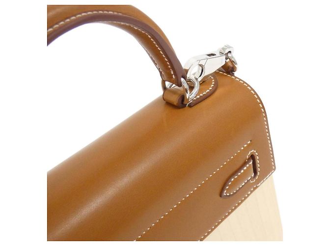 Hermès Borsa Hermes Perspective Cavalier Kelly22 Wood Barenia - vista 4
