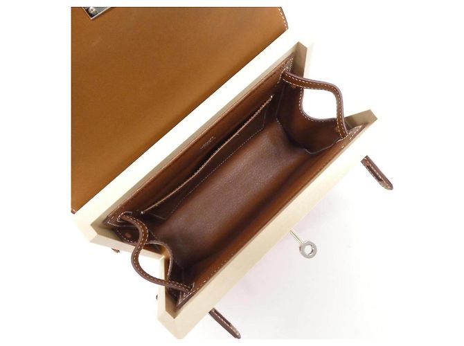 Hermès Borsa Hermes Perspective Cavalier Kelly22 Wood Barenia - vista 7