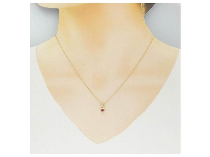 Autre Marque Collana Au750 Rubini e Diamanti - vista 6