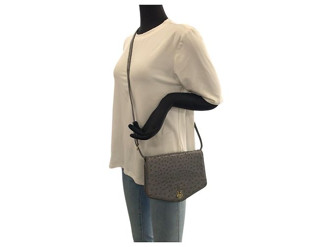 Bally Ostrich Leather Shoulder Bag - view 7