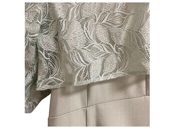 Autre Marque And Couture langes Spitzenkleid mit Blattmuster - Ansicht 2