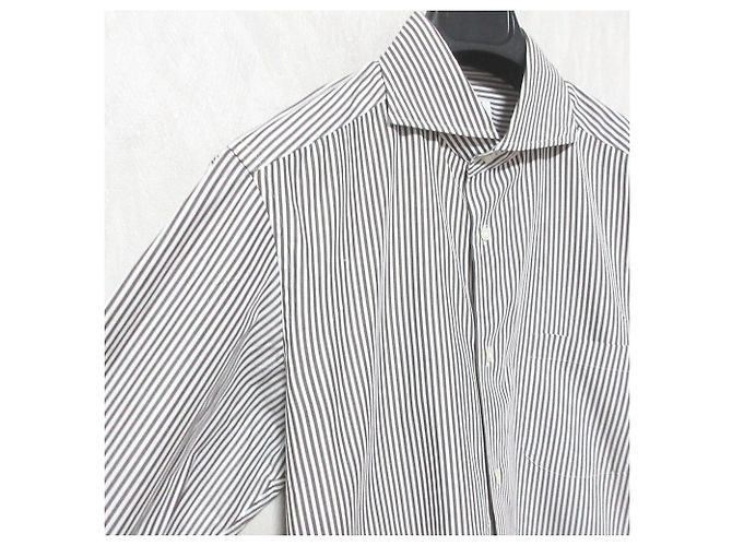 Autre Marque Camisa de algodão Fairfax Stripe - vista 3