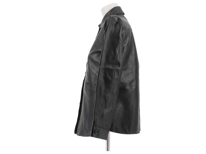SéZane Veste en cuir noir "Will" - view 4