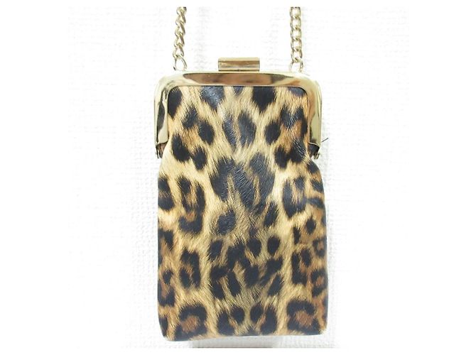 Autre Marque Borsa a tracolla MOHI con catena leopardata - vista 2