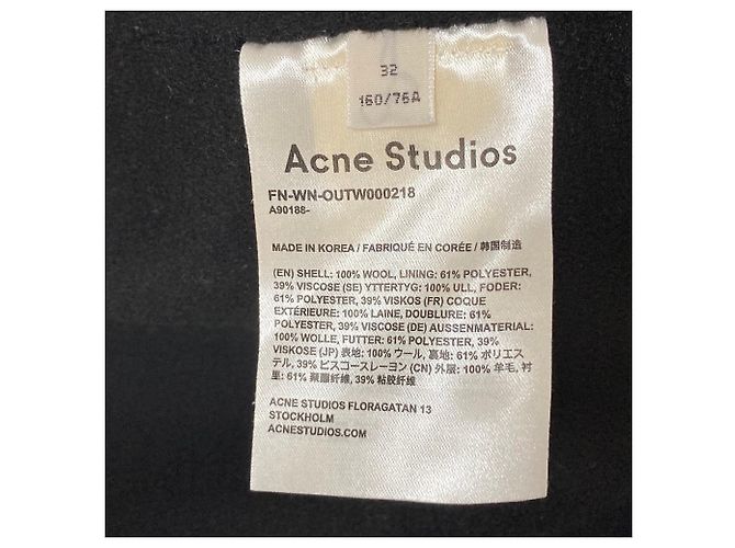 Abrigo de lana de botonadura sencilla Acne Studios - vista 5
