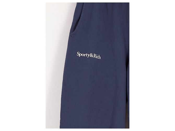 Autre Marque Jogging in cotone blu navy - vista 4